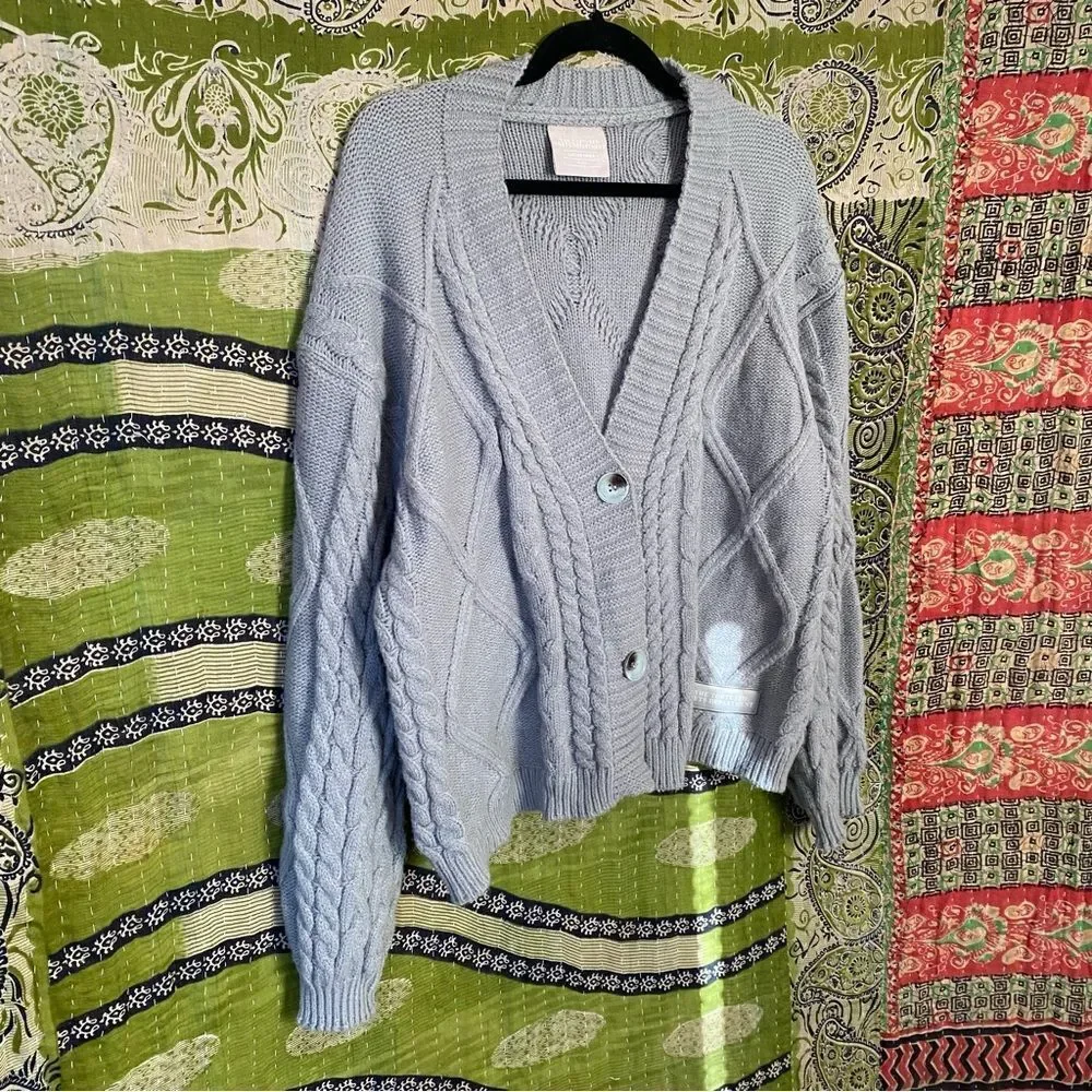Taylor Swift The Tortured Poets Department Gray Cardigan Size Medium/ Large